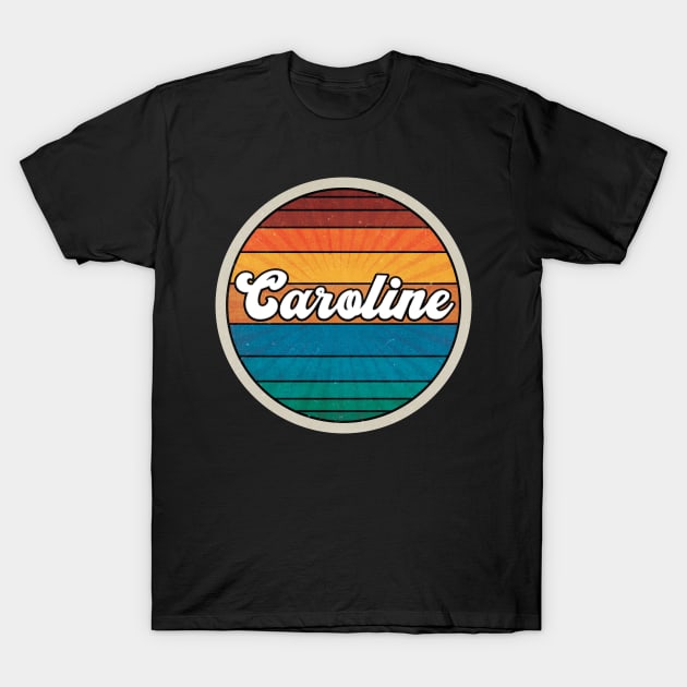 Caroline Vintage Name T-Shirt by theartofbroderickwong